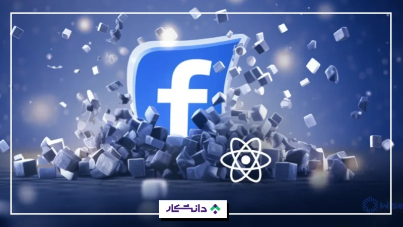 عکس لوگوی فیسبوک و  react native
