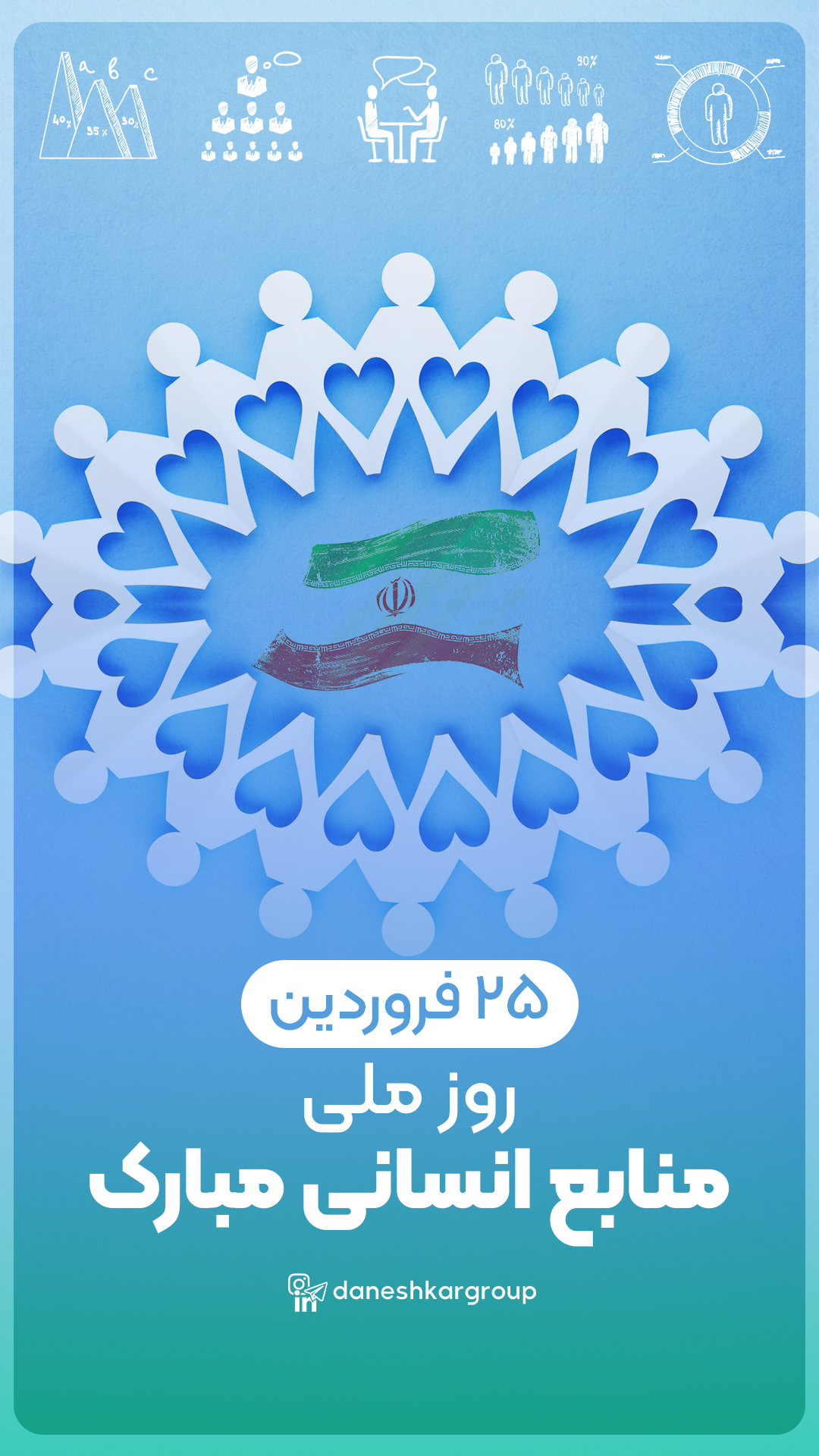 استوری تبریک روز منابع انسانی با تاریخ