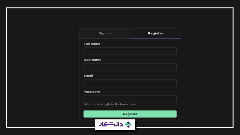 مرحله دوم ثبت‌نام در gitlab